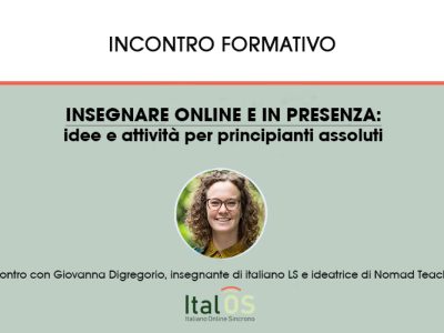 Insegnare online e in presenza: idee e attività per principianti assoluti.